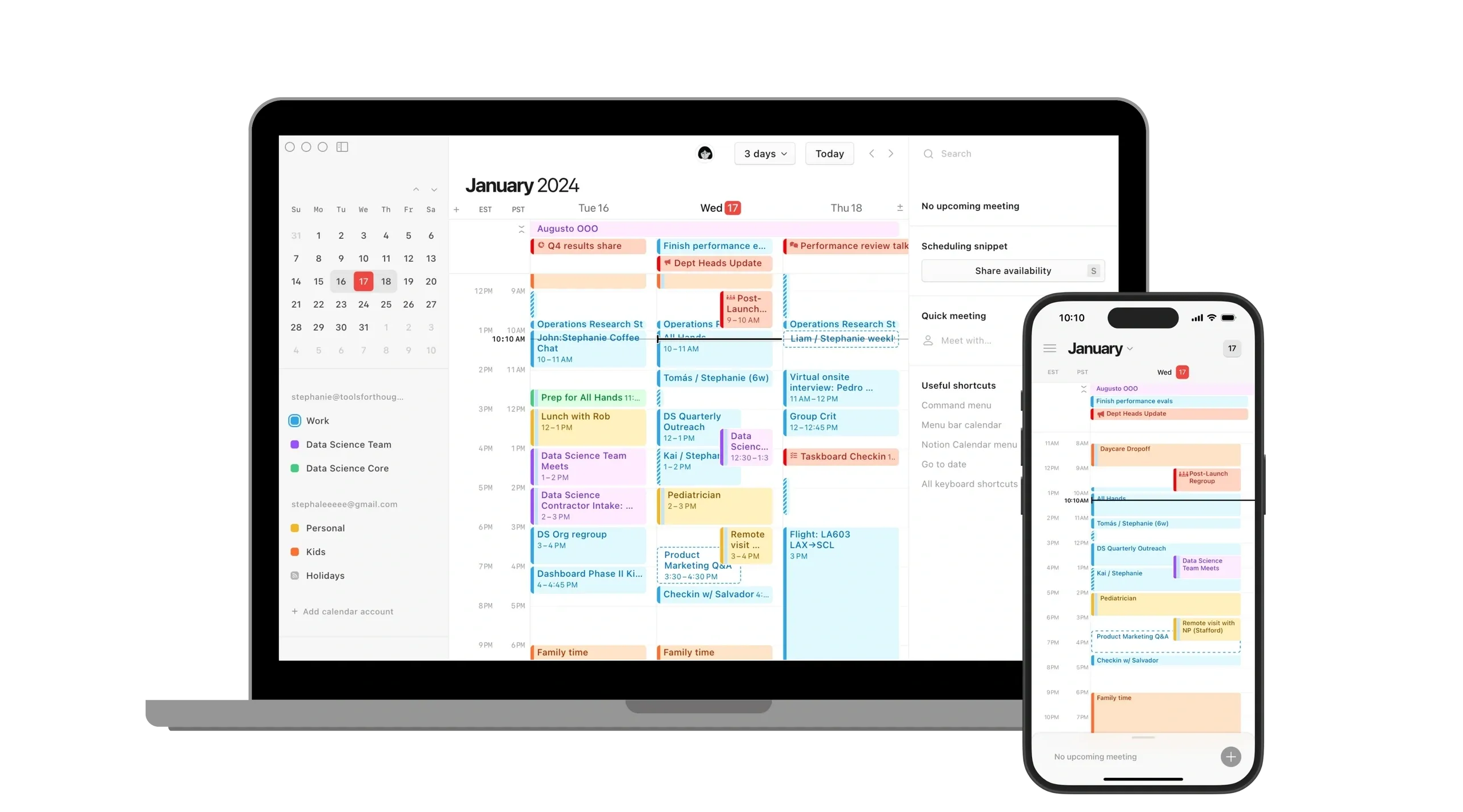 Calendar Interface